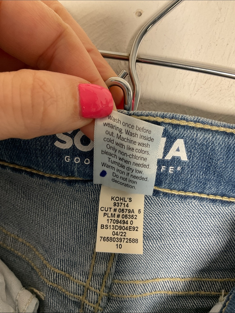 Sonoma Goods for Life Everyday Jean Straight Leg Size 10(Boys) Med Wash NWT - Picture 7 of 7
